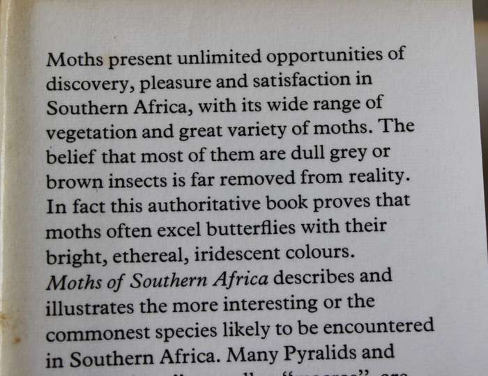 Moths of Southern Africa by E.C.G. Pinhey - 1183 species, color illustrations