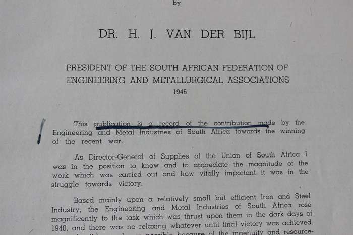 THE YEARS OF CRISIS. A record of the South African Metal Industries at War 1939-1945. A.G. Thomson.