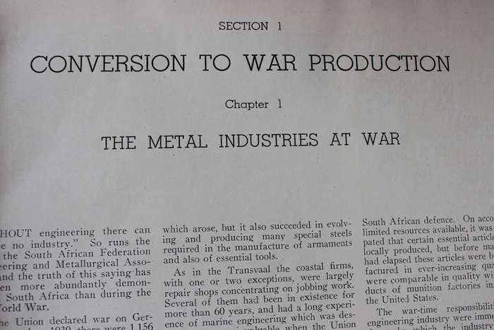 THE YEARS OF CRISIS. A record of the South African Metal Industries at War 1939-1945. A.G. Thomson.