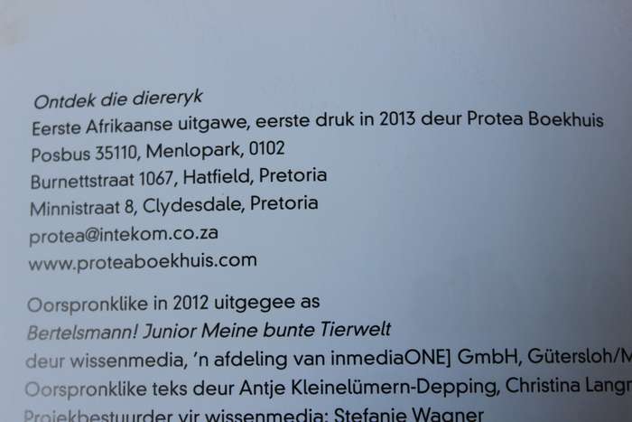 ONTDEK DIE DIERERYK  Uit Duits vertaal deur Amelia de Vaal