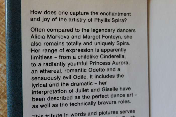 PHYLLIS SPIRA  by Amanda Botha (SIGNED BY SPIRA) (Foreword by Dame Margot Fonteyn)