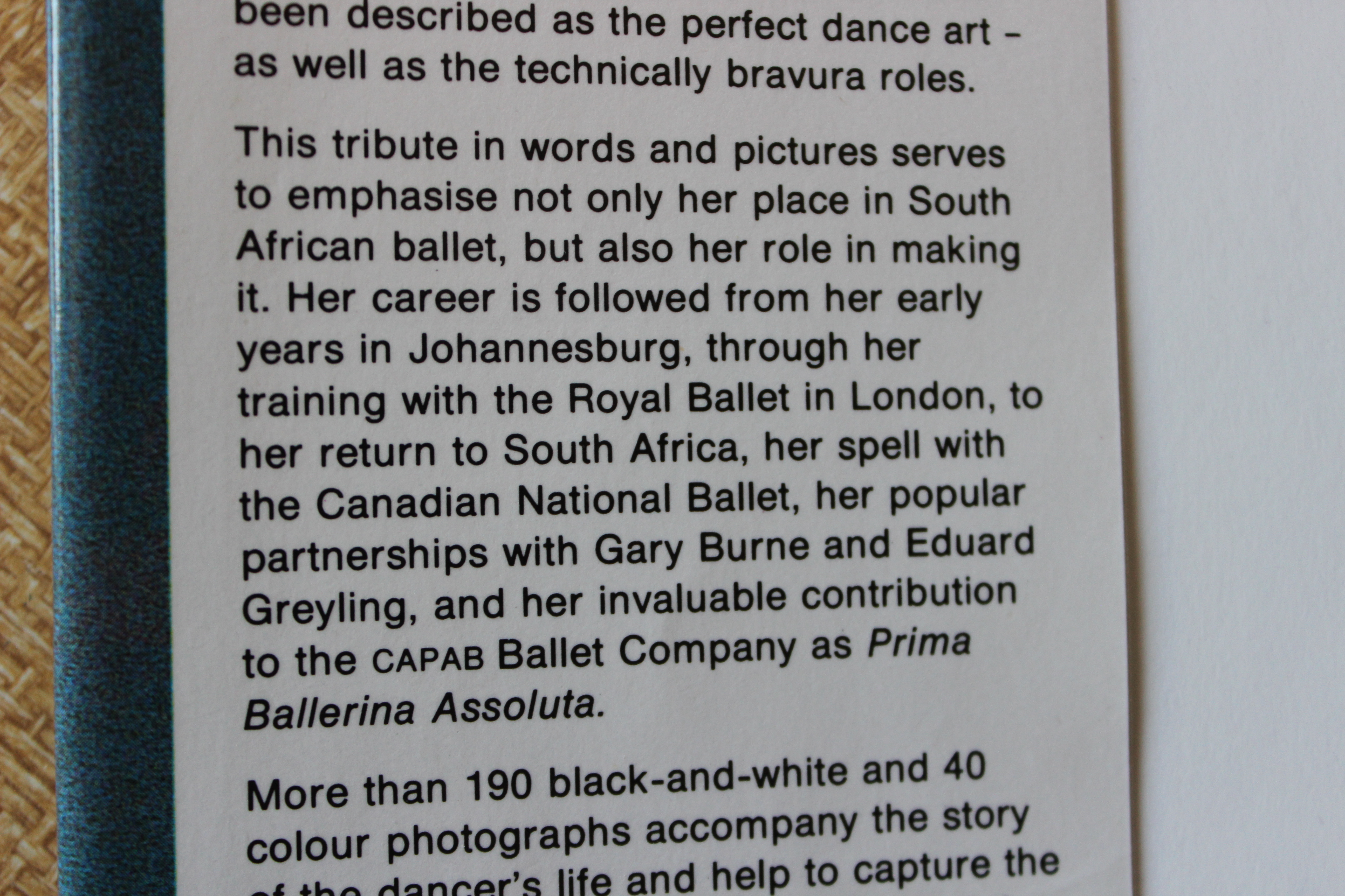 PHYLLIS SPIRA  by Amanda Botha (SIGNED BY SPIRA) (Foreword by Dame Margot Fonteyn)
