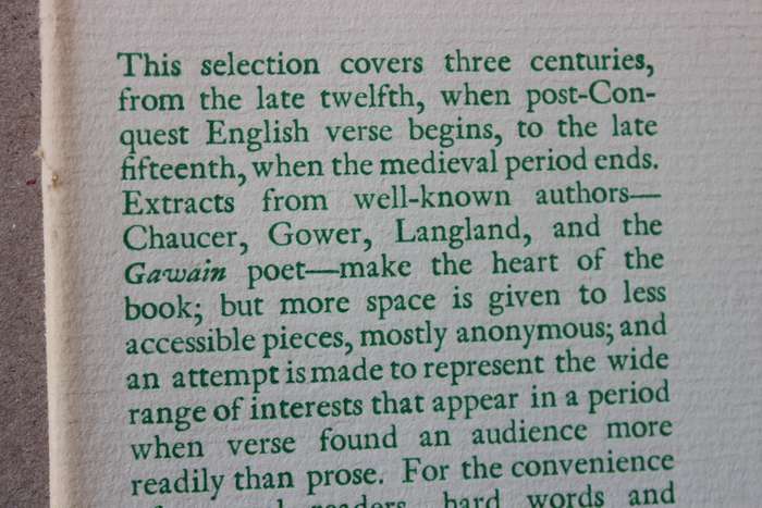 THE OXFORD BOOK OF MEDIEVAL ENGLISH VERSE  Chosen by Celia Sisam