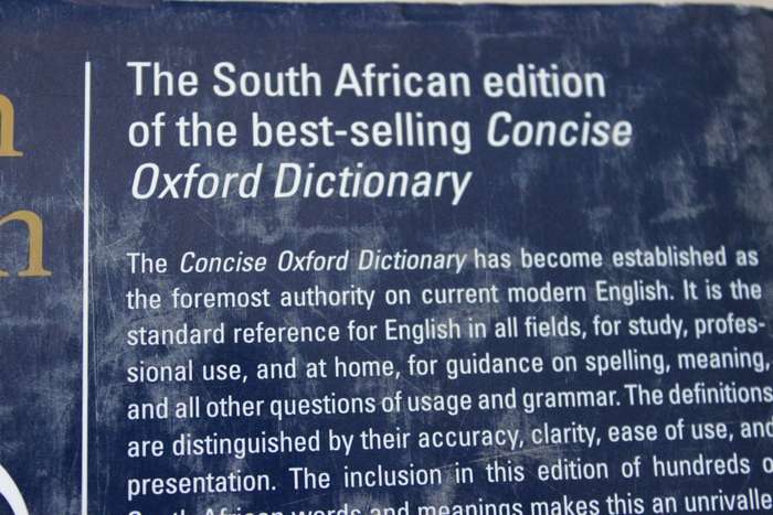 SOUTH AFRICAN CONCISE OXFORD DICTIONARY