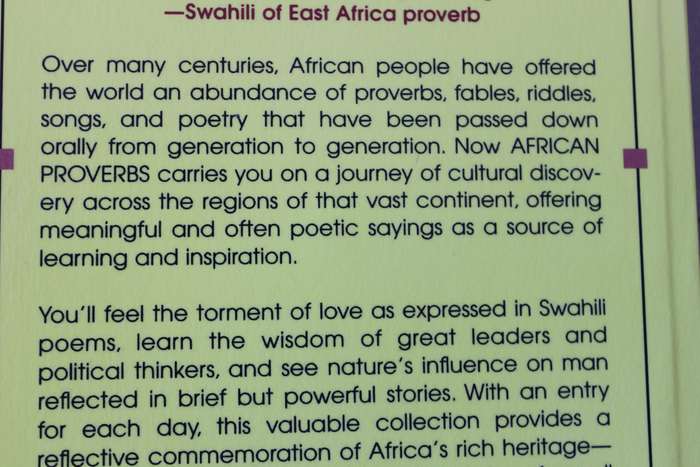 AFRICAN PROVERBS AND WISDOM  by Julia Stewart