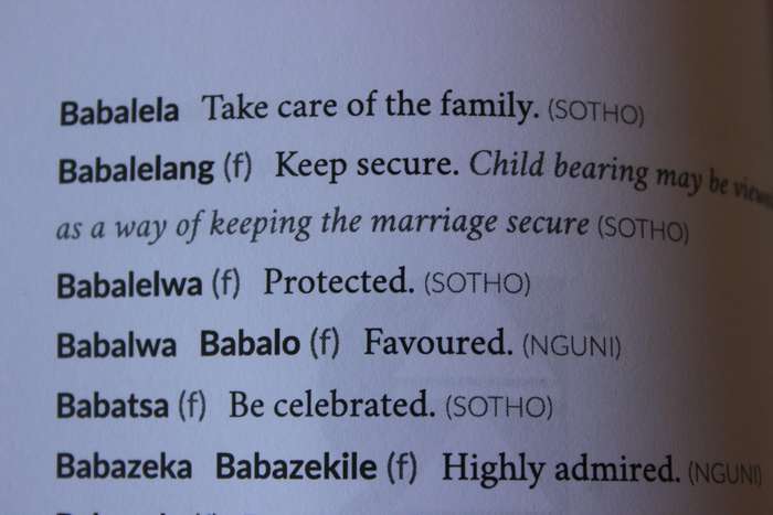 JABULANI  A Dictionary of South African Names  by Phumzile Simelani Kalumba  New Edition