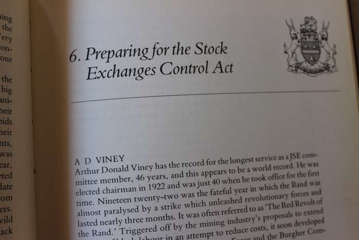 TAKING STOCK - JOHANNESBURG STOCK EXCHANGE The first 100 years  by Margot Bryant