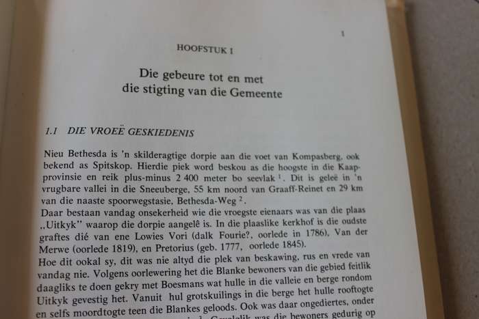 DIE GESKIEDENIS VAN NED. GEREF. KERK NIEU BETHESDA 1878-1978  EEU VAN GENADE deur E G J de G Schutte