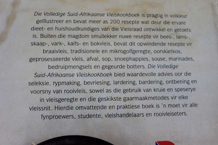 DIE VOLLEDIGE SUID-AFRIKAANSE VLEIS KOOKBOEK  Saamgestel deur die Vleisraad