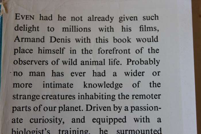 ON SAFARI  by Armand Denis  (The Story of my Life)
