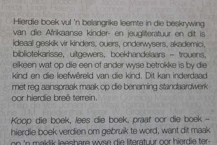 VAN PATRYS-HULLE TOT HANNA HOEKOM Gids tot die Afr kinder-en jeugboek Red: Wybenga en Snyman