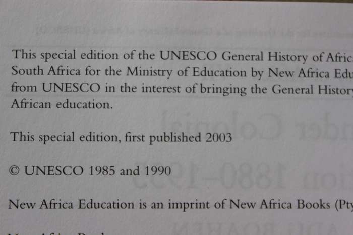 GENERAL HISTORY OF AFRICA (Abridged) VII  Africa under colonial domination 1880-1935 by A Adu Boahen
