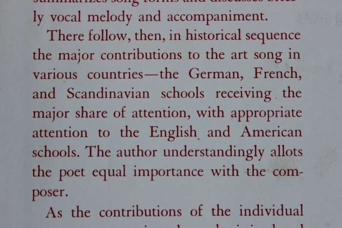 THE ART SONG  by James Husst Hall