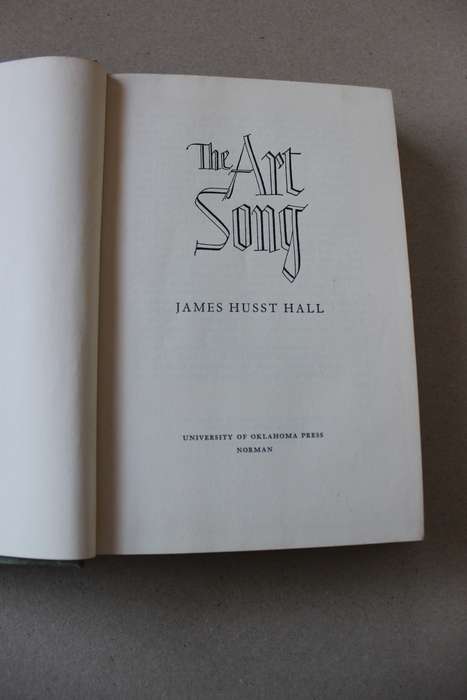 THE ART SONG  by James Husst Hall