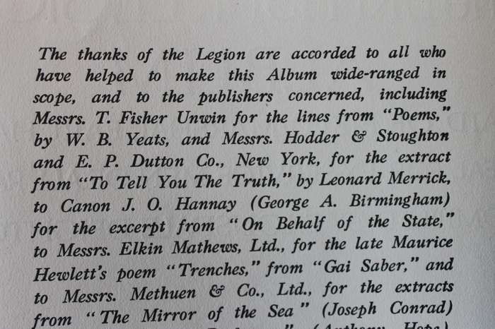 THE BRITISH LEGION ALBUM  Compiled by E. Lonsdale Deighton