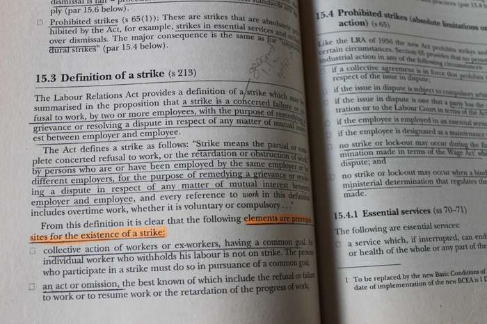 A PRACTICAL GUIDE TO LABOUR LAW  by J.V. d Plessis, M.A. Fouche, M.W. v Wyk (revised third edition)
