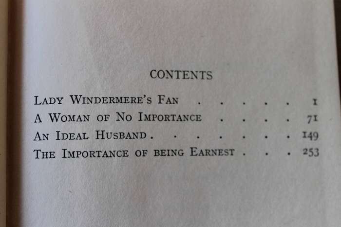 PLAYS  by Oscar Wilde  In the Nelson Classic Series