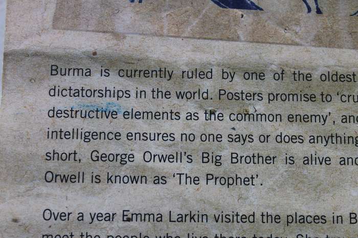 SECRET HISTORIES  by Emma Larking  (Finding George Orwell in a Burmese Teashop)