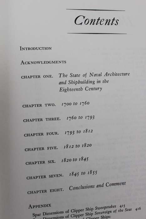 THE SEARCH FOR SPEED UNDER SAIL 1700 - 1855  by Howard I. Chapelle