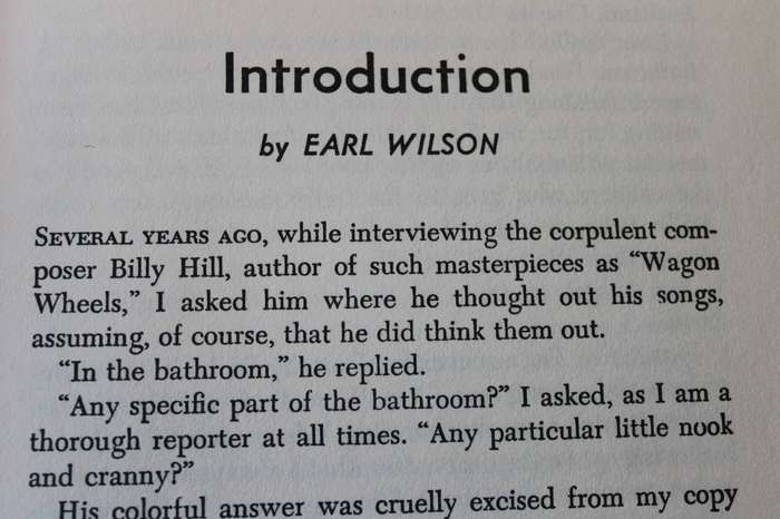 THE BATHROOM READER  Introduction: Earl Wilson  Variety of topics  1946 Edition  Step into the past