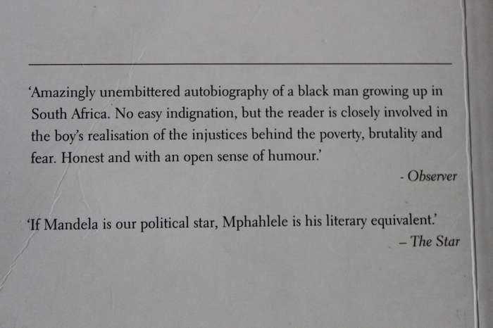 DOWN 2ND AVENUE  by Es'kia Mphahlele