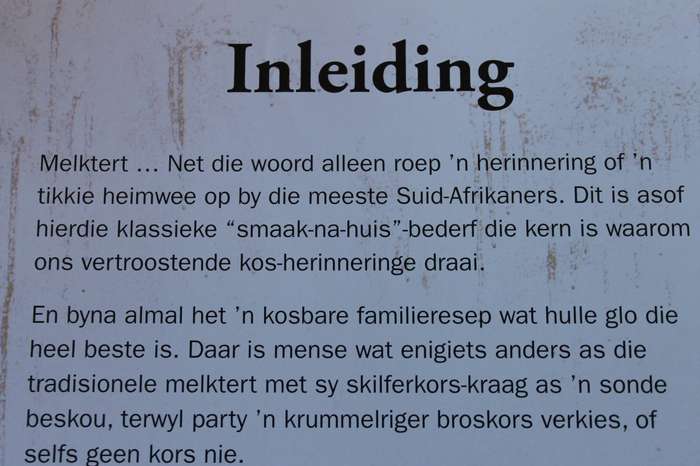 DIE SUID-AFRIKAANSE MELKTERT-VERSAMELING  deur Callie Maritz & Mari-Louis Guy