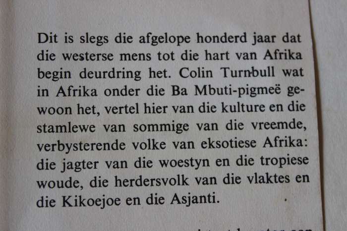 VOLKE VAN AFRIKA  deur Colin Turnbull  Afrikaanse vertaling deur Andre P. Brink