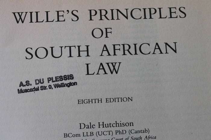 WILLE'S PRINCIPLES OF SOUTH AFRICAN LAW  by D Hutchison, B v Heerden, D.P Visser, C.G v d Merwe