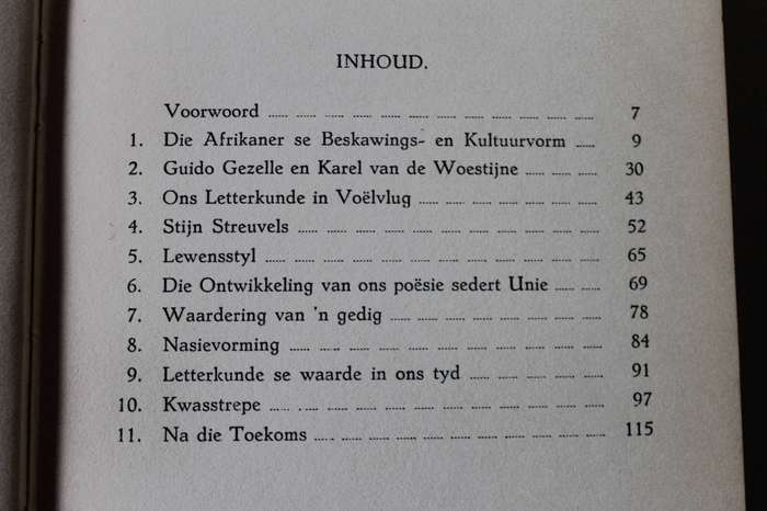 DIE AFRIKAANSE GEDAGTE  deur C. M. van den Heever  Van Schaik 1935