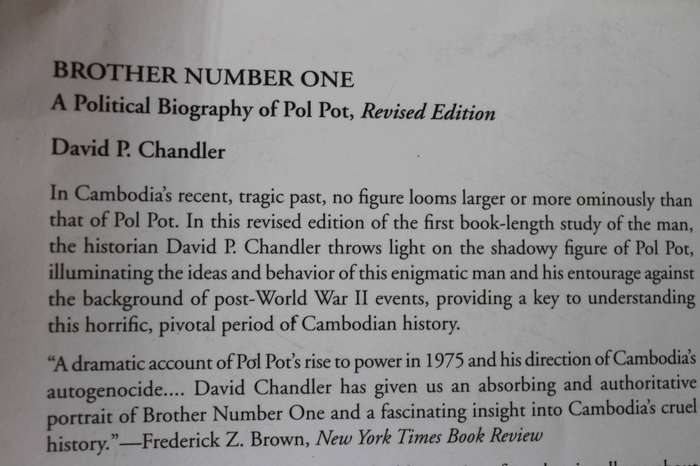 BROTHER NUMBER ONE Political autobiography of POL POT  by David P. Chandler  Revised Edition