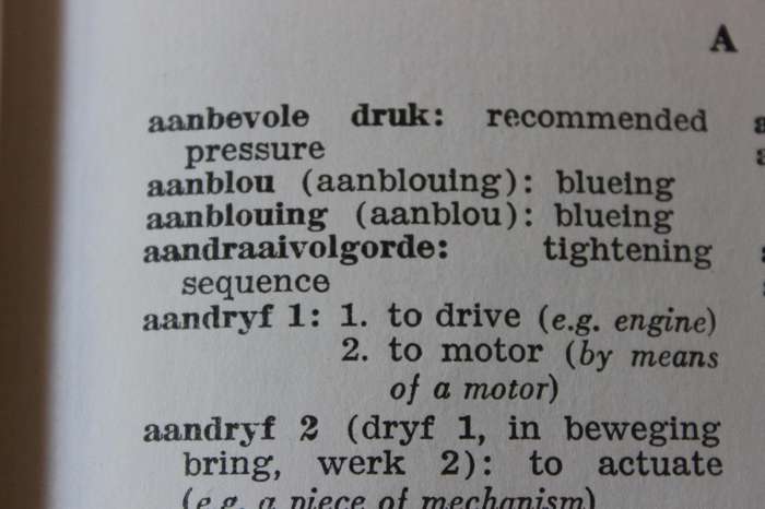 SUID-AFRIKAANSE SPOORWEE MOTORTERME / SOUTH AFRICAN RAILWAYS MOTOR TERMS