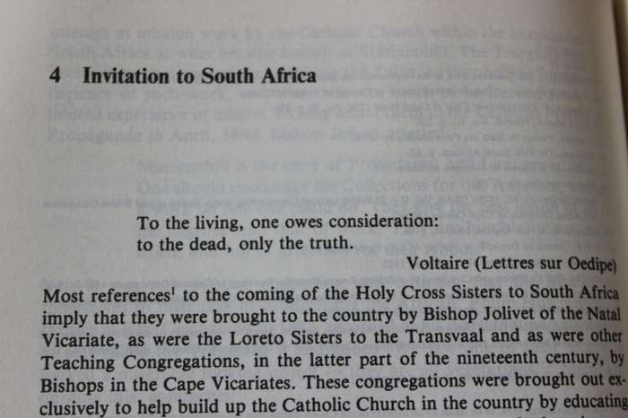 WORDLESS WITNESS  History of the Holy Cross Sisters of Southern Africa 1883-1980 by Sister McDonagh
