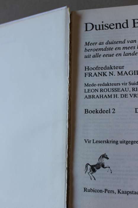 DUISEND BESTE BOEKE: Boekdele 1 en 2  Hoofredakteur: Frank N. Magill