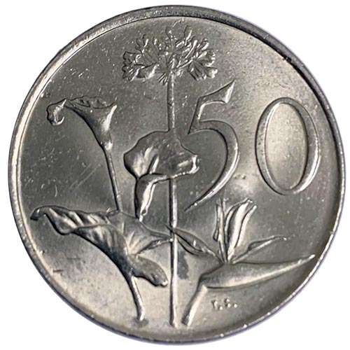 1988 South Africa 50c EF