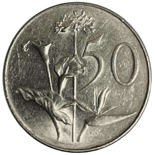 1966 South Africa English VF 50c
