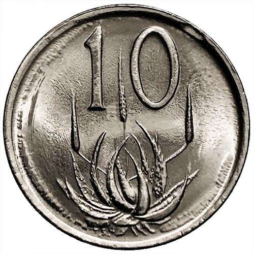 1988 South Africa 10c nickel Very Fine