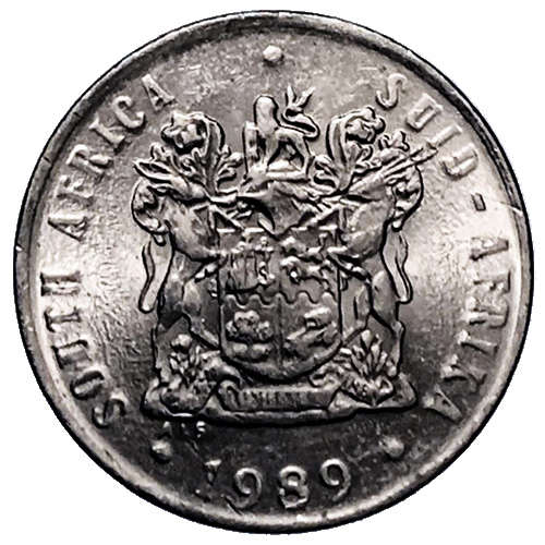 1989 South Africa 10c pure nickel Very Fine