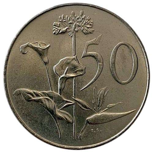 1967 South Africa English UNCIRCULATED 50c