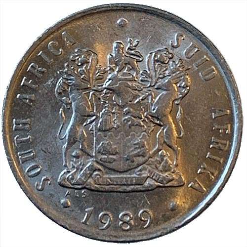 1989 South Africa 10c nickel Very Fine