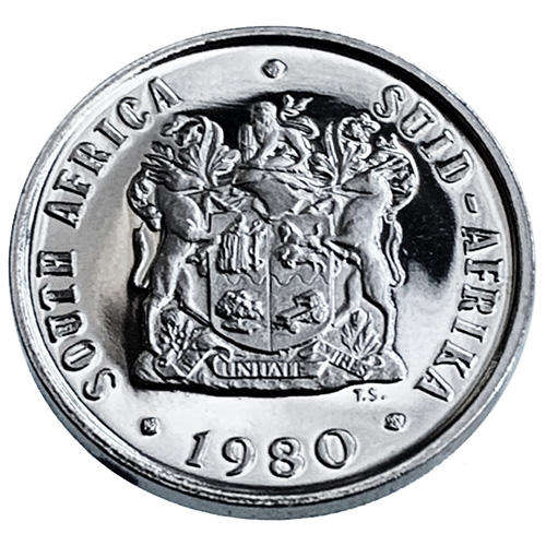 1980 South Africa 10c proof nickel