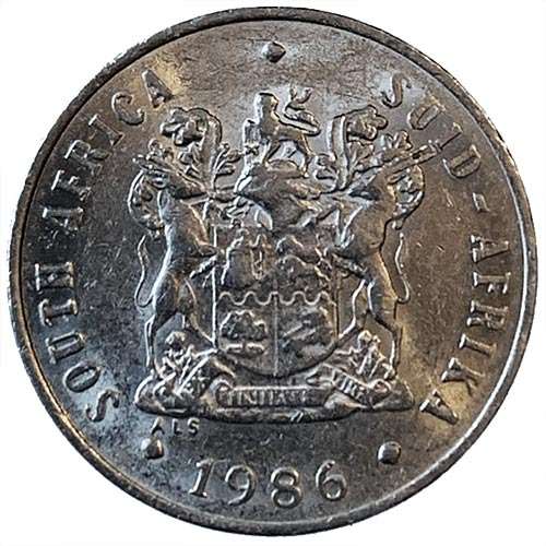 1986 South Africa 10c nickel Very Fine