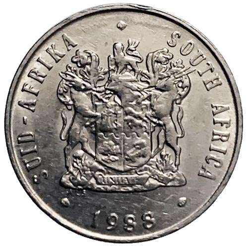1988 South Africa 20c pure nickel Very Fine