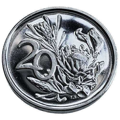 1971 South Africa 20c proof nickel