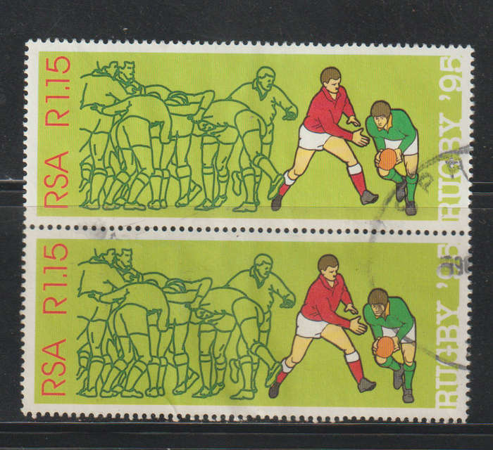 South Africa CTO Pair World Cup Rugby Championship South Africa 1995