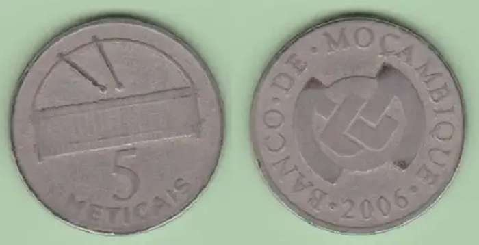 Mozambique 5 Meticais Coins