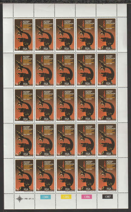 South Africa UMM Fullsheet The 50th Anniversary of National Cancer Association 1981