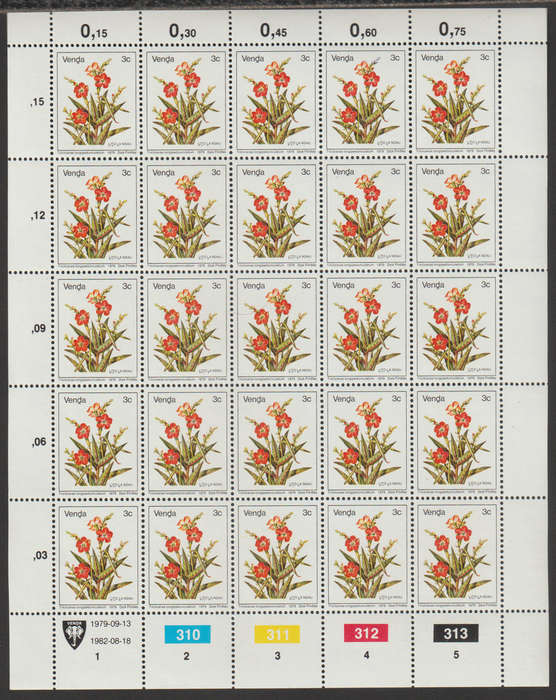 Venda UMM Full Sheet Flowers 1979