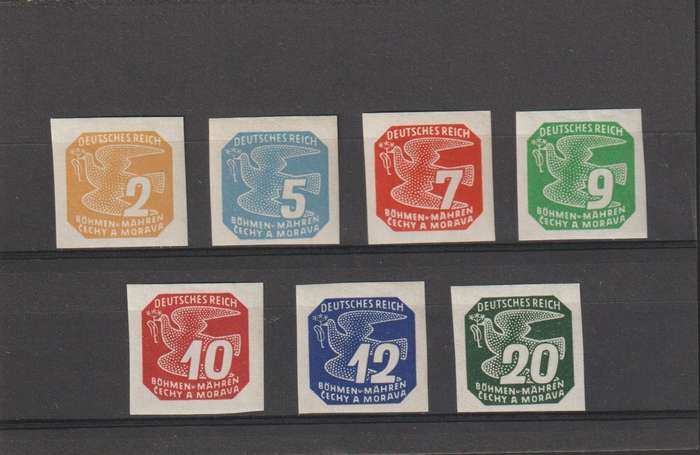 German Reich 1939 (Part set) Bohemia and Moravia Newspaper Stamps Post Office Fresh