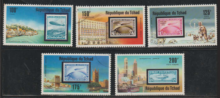 Chad Set Zeppelin Flights 1977 CV R250+