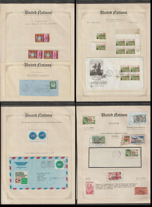 United Nations Selection of FDC`s ,Blocks and More